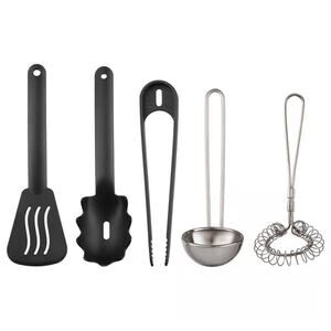 Mini Chef Mastery: IKEA DUKTIG 5-Piece Toy Utensil Set for Tiny Top Chefs